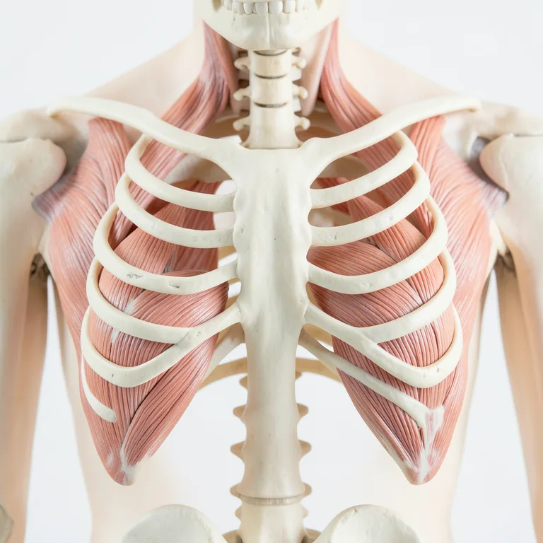Kompletní anatomie lidského hrudního koše - ilustrační foto