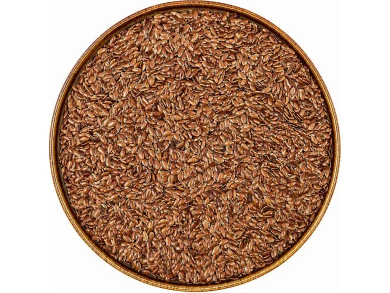 Flax seeds in bowl