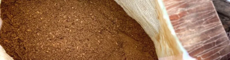 Tobacco dust in bag