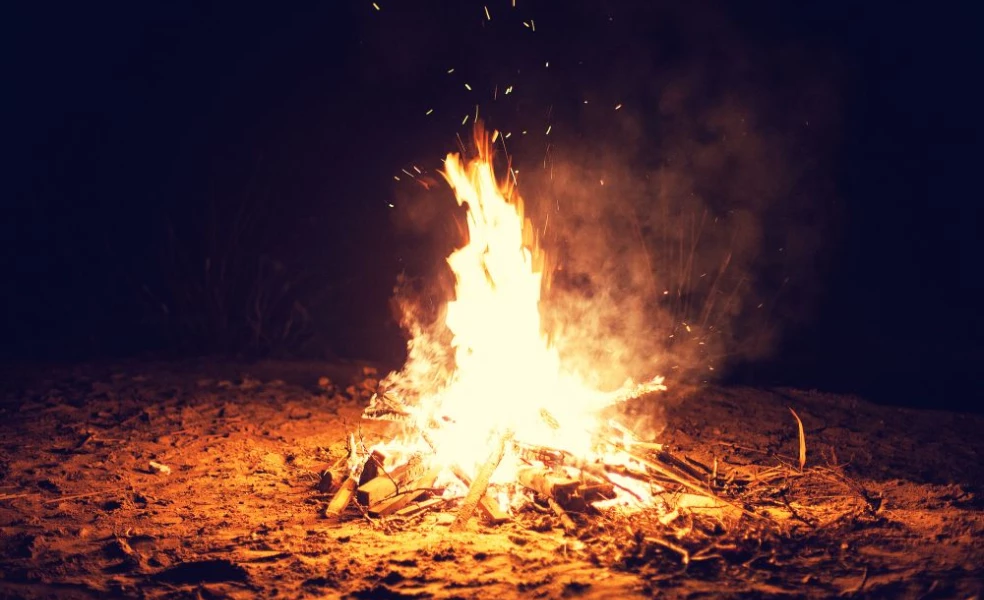 Bonfire at night