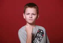 Angry teenage boy