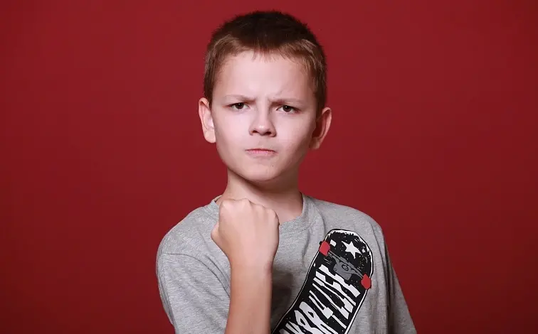 Angry teenage boy