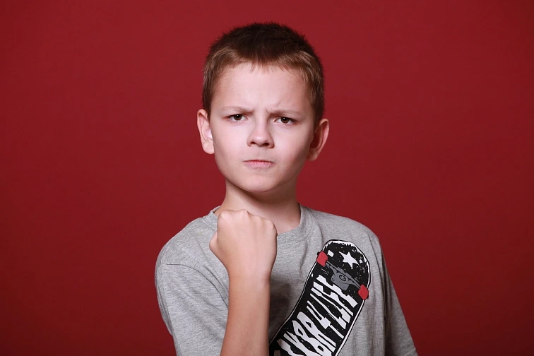 Angry teenage boy