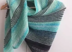 Knitted scarf on hanger