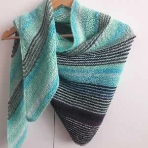 Knitted scarf on hanger