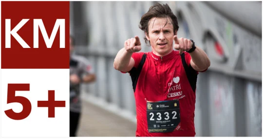 Male runner in red jersey