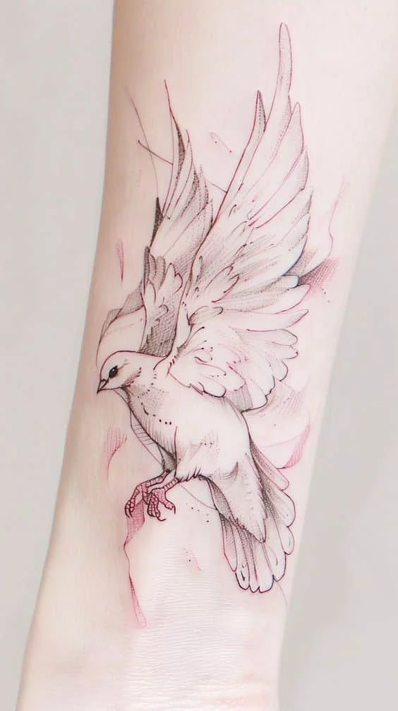 Dove tattoo on arm