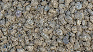 Přesný pohled na směs štěrku a písku pro klasifikaci podle GOST.