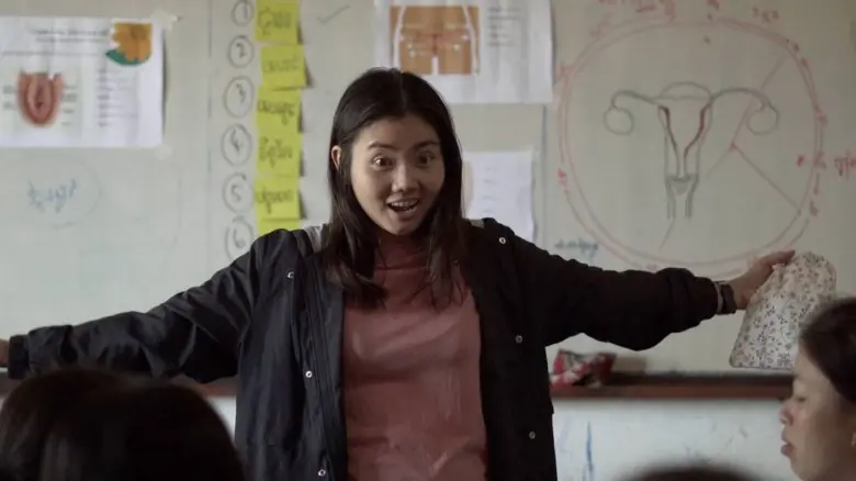 Woman teaching in classroom
