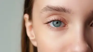 Woman's blue eye close-up