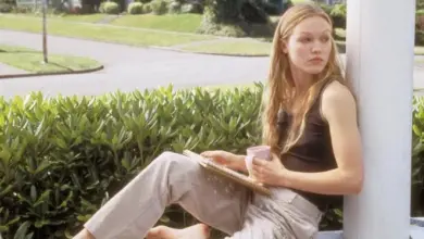 Woman sitting on porch