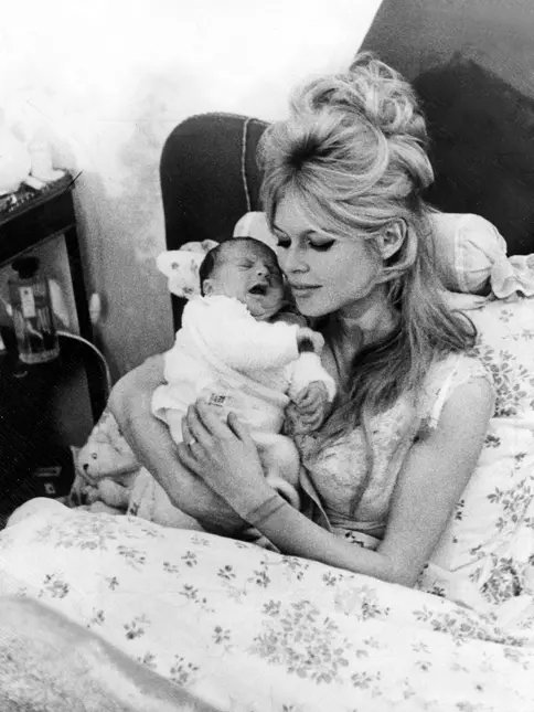 Brigitte bardot with baby