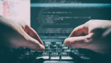 Hands typing on keyboard