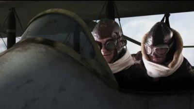 Wwii pilots in cockpit