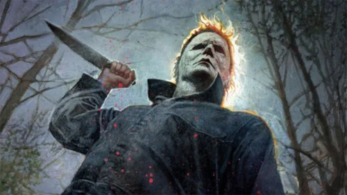 Michael myers with knife