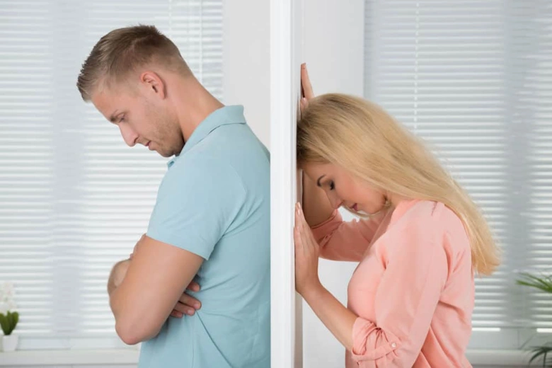 Couples emotional conflict scene